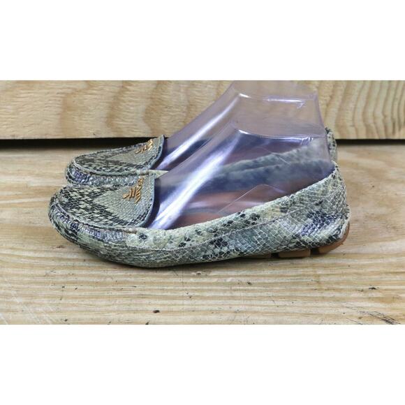 Prada Loafers Womens 5.5 Python Scrunch Slip On Loafers Animal Print Shoes Italy - Picture 1 of 9